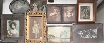 (9) Assorted Vintage And Antique Prints In Frames