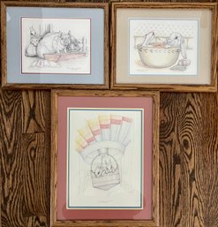 Sue B Rupp Prints- A Hare In My Soup 379950 - Putting Hare In Pigtails 79950 - Hare Raising 560650