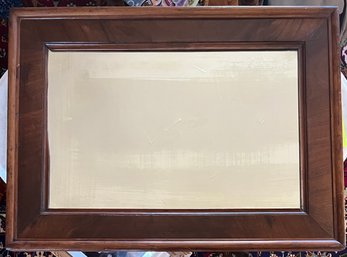 Antique 17.5' X 23.5' Beveled Mirror With Solid Walnut Frame