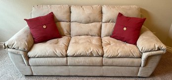 Haining Home Impression Furniture Co. Full Size White Microfiber Couch