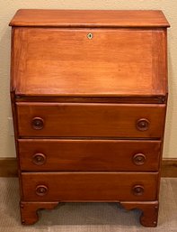 Peoples Outfitting Co. Solid Wood Drop Front Secretary (as Is)