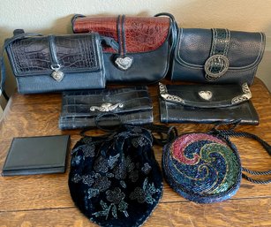 Vintage Brighton Purses, Wallets, Clutches, And (2) Beaded Evening Bags