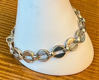 Sterling Silver Link 8' Bracelet - Handmade - Total Weight - 27.7 Grams