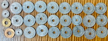 (27) Denmark Ore 1924 - 1971 Coins - Most 25 (1) Norway 1 Krone