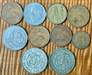 Mexico 1958 & 1962 Silver Dollar Coins (1) 100 Pesos Carranza Eagle - 1944- 1984
