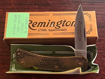 Remington 175th Anniversary Pocket Knife With Original Box