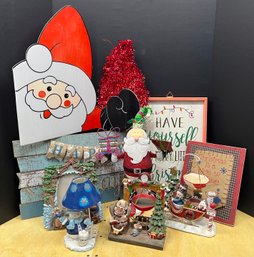 Christmas Decor - Metal Figurine, Signs, Candle Holders, And More