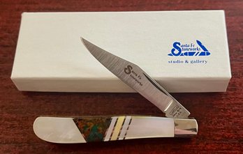 Camillus Santa Fe Stoneworks Inlay Pocket Knife With Box