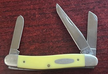 Case 3318SHSP Yellow Stockman Pocket Knife