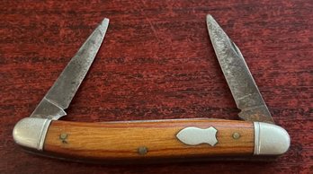 Vintage Remington 2-blade Wood Handle Pocket Knife ( As Is )