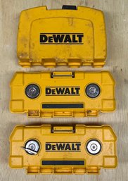 (3) DeWalt Bit Cases With Assorted Blades And Bits