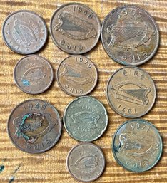 Ireland Coins - 1949 - 2002  - 2 - 5 - 20 Euro Cent - 1 - 2 Pence Coins