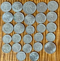 Norway And Denmark Coins - 5 - 10 -50 Ore & 10 - 25 Norge -