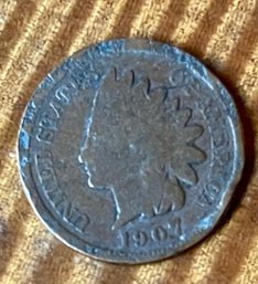 1907 Indian Head Penny Coin