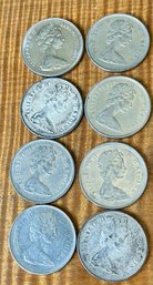 (8) Canada Quarter Coins - (3) 80 Percent Silver 1961 - 66 & (4) 40 Silver 1968 & (1) 1969