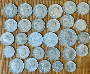 Foreign Coins - El Salvador 10 Centavos - Switzerland 10 - 20 Rappen Coins - Panama - Germany - 1940 - 70
