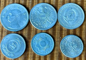 1940's - 50's Foreign Amalgame Coins - Taiwan - Yugoslavia - Poland Coins
