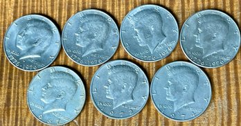 6 Kennedy Half Dollar Coins - (4) 1776 - 1976 - (1) 1967 - 40 Percent Silver - 1972 & 1974