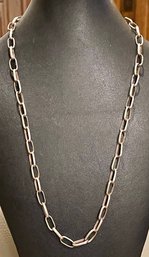 Old Pawn Navajo Sterling Silver Chain Link 24 Inch Necklace - Total Weight 32.6 Grams