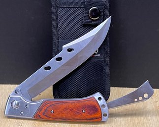 Good Worker Long Blade Folding Knife With Soft Case