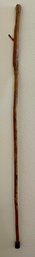 59' Hand Made Walking Stick With Rubber Bottom And Leather Strap