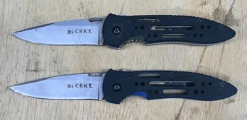 Pair Of CRKT Point Guard Crawford Design Pocket Knives