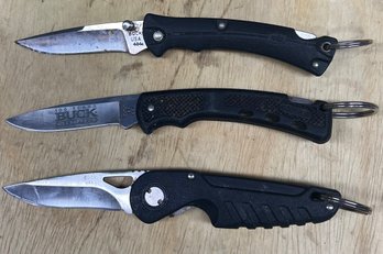 (3) Buck Folding Pocket Knives