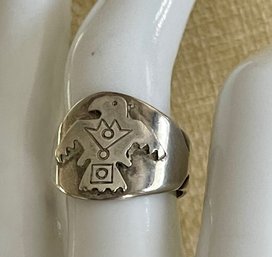 Sterling Silver Thunderbird Ring - Size 7.5 - Total Weight 6.4 Grams