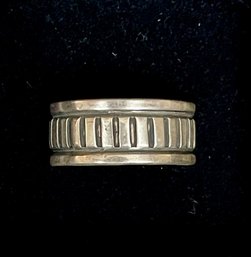 Vintage Navajo Sterling Silver Ring Stamped A - Size 9 - Total Weight 8.9 Grams