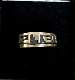 Hopi Cyrus Josytewa Sterling Silver Ring - Size 8.25 - Total Weight 4.0 Grams