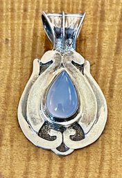 Sterling Silver & Chalcedony Handmade Pendant - Total Weight 15.7 Grams