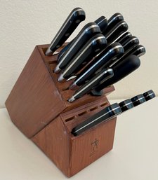 J.A. Henckels International Knife Set With Wood Block (as Is)