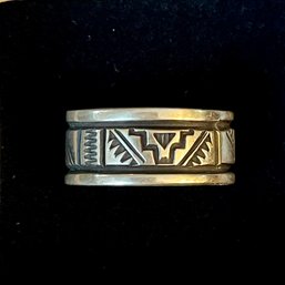 Troy Laner Navajo Overland Sterling Silver Band Size 11 - Total Weight 9.9 Grams