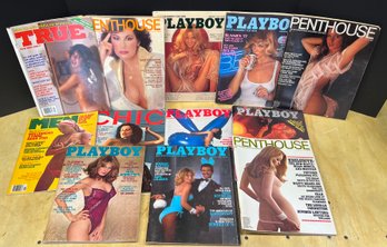 (12) Assorted Penthouse, Playboy, Chic, And Men Magazines (as Is)