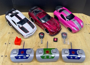 (3) Ridemakers RC Cars With Remotes (as Is)