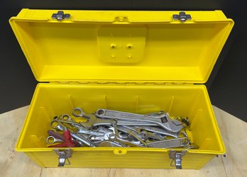 Contico Plastic Tool Box With Assorted Wrenches