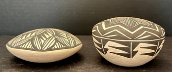(2) Acoma Pottery Seedpots - James Augustine And Vallo