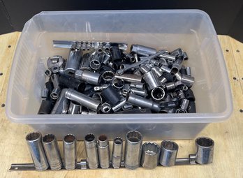 Large Lot Of Assorted Size Sockets