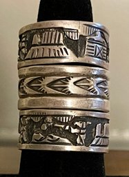 Navajo Tom & Sally Kee Sterling And Gold Filled Overlay Ring - Sterling Ring & Sterling Navajo Ring Marked A