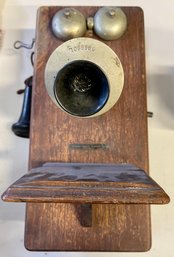Antique Stromberg Carlson Solid Oak Wall Telephone