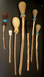 (7) Hand Made Native American Pow Wow Drum Sticks