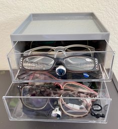 3 Drawer Organizer With Assorted Reading Glasses