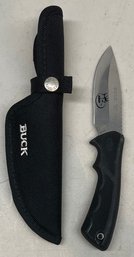 Buck 685 4' Fixed Blade Knife With Dynaflex Rubber Handle And Sheath