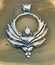 Sterling Silver & Opal Goddess Pendant -handmade - Total Weight 11.6 Grams