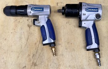 Kobalt Pneumatic 3/8' Impact Wrench And Reversible Drill