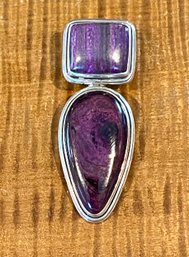 Stunning Sterling Silver & Sugilite Pendant - Handmade - Total Weight - Grams