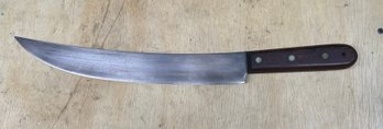 Vintage Dexter 32912 17.5 Inch Wood Handle Butcher Knife