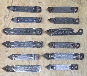 (12) Vintage Bottle Openers - Coors, Hamms, Sunshine, Esslinger's, Redding, Miller High Life