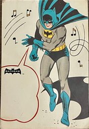 1966 Batgram Postcard Batman 3 Of 8 Series #2 By Dexter Press