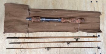 Antique 62 Inch HFG Special Alloy Lined Reinforced Steel 4-piece Fishing Rod With Soft Case